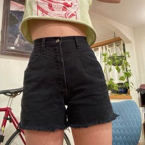 Black Cutoff Rockies Shorts